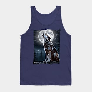 The night of the howling wolf Tank Top